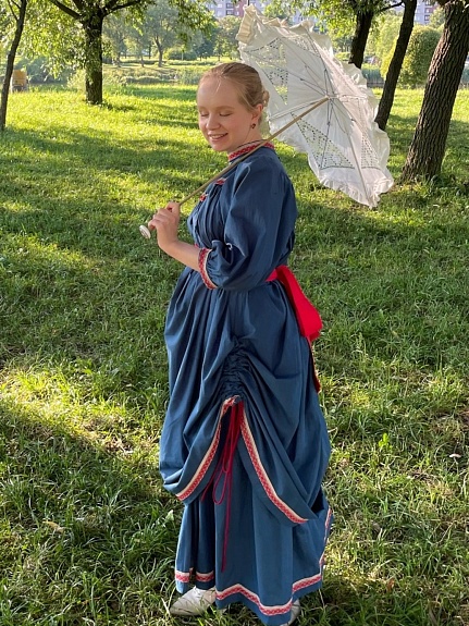 Платье в стиле 1880-х из Поплина