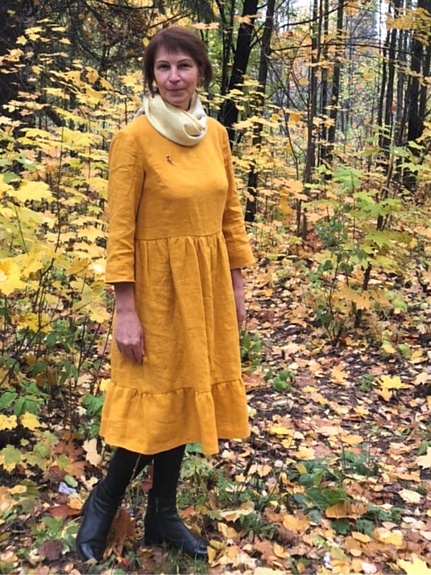 Платье изо льна