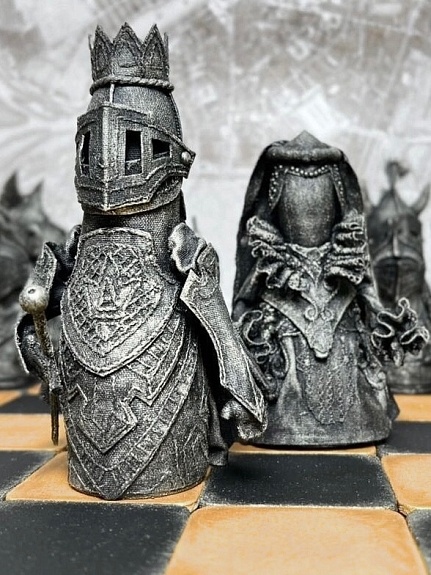Шахматные фигуры из бязи