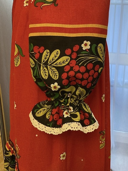 Платье из Рогожки "Красная рябина"