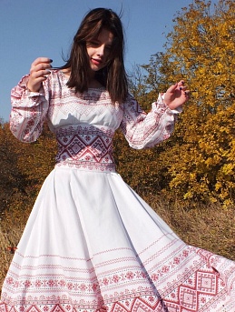 Платье в русском народном стиле