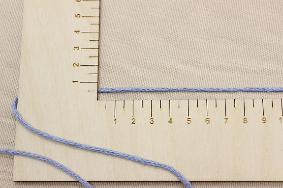 Шнур цв.голубой-2, ш.2мм, хлопок-100%