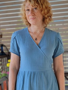 Платье из муслина Лазурный винтаж*