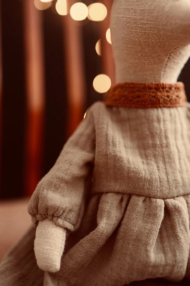 Новогодняя игрушка Олененка из муслина