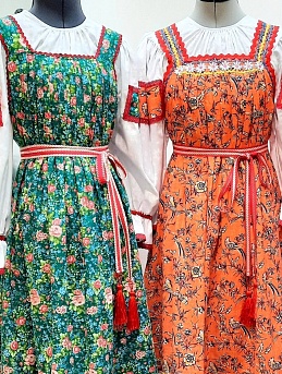 Сарафаны в народном стиле сценические из бязи