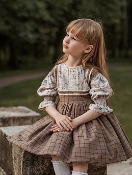 Платье их теплого хлопка для девочки