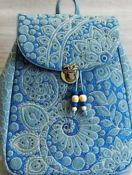 Рюкзак и котомка из джинсы Марины Пчелкиной 