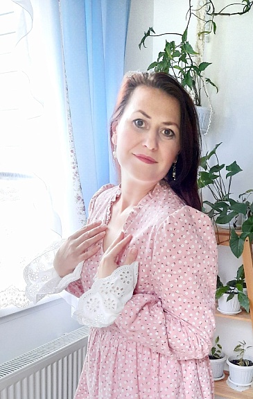 Платье из теплого хлопка "Дюймовочка"