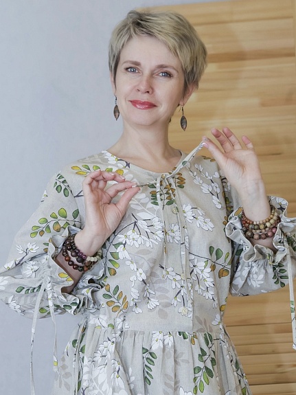 Платье из Полульна "Белая акация"