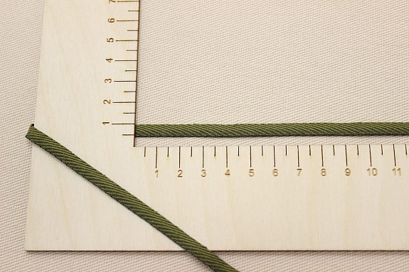 Лента киперная цв.хаки, ш.5мм, хлопок-50%, п/э-50%