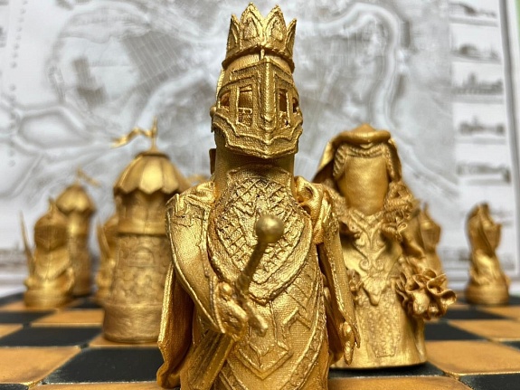 Шахматные фигуры из бязи