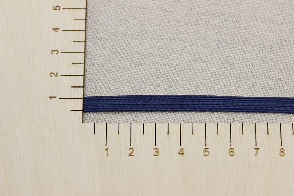 Резинка бельевая цв.джинсовый синий, ш.7мм, 10м, рис.8815