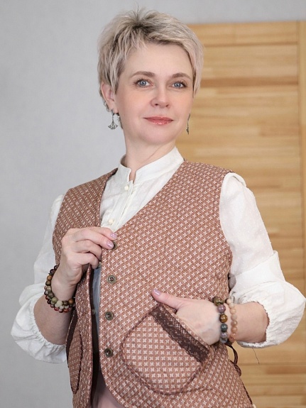 Жилет из импортного хлопка и пестряди
