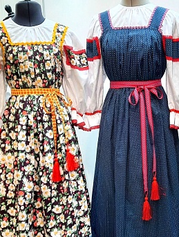 Сарафан сценические в народном стиле из бязи