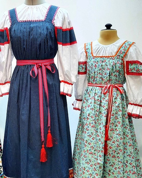Сарафан сценические в народном стиле из бязи
