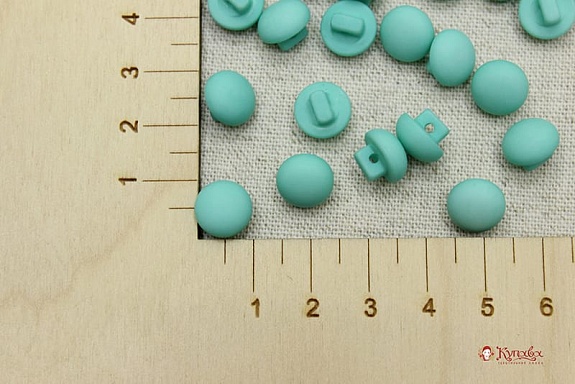 Пуговица "Грибок" пластмасса, цв.бирюзово-мятный, 10мм
