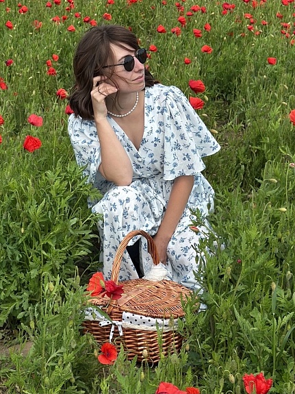 Летящее платье из льна с вискозой "Хейли"